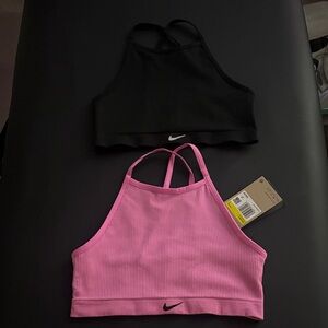 Nike Black and Pink Sports Bra Duo